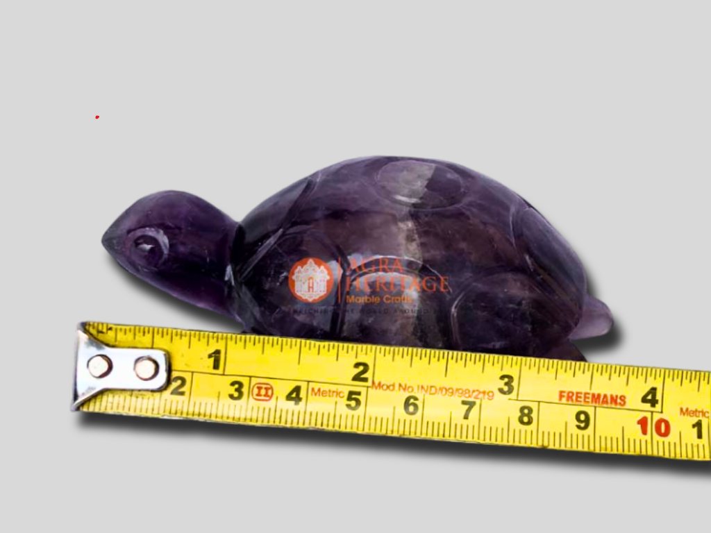 Amethyst Tortoise Handmade Crystal Statue